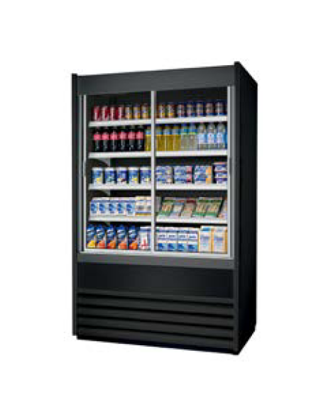 GONDOLE REFRIGEREE ALASKA BLACK ENERGY SLIM - INT/EXT NOIR  Porte  arrière battante/porte AV vitrée coulissante  sans rampe
