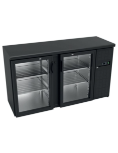 ARRIERE BAR SKINPLATE INTERIEUR INOX - 2 PORTES VITREES